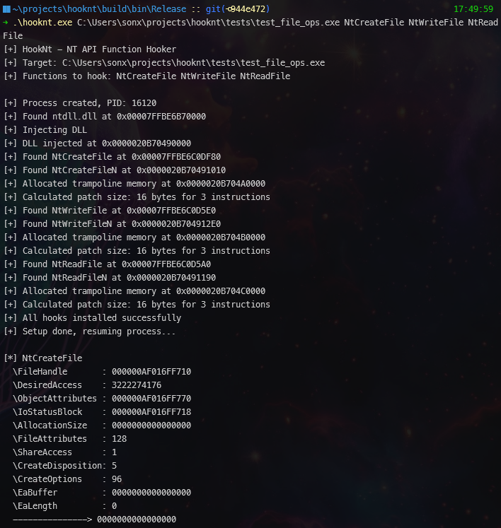 Intercepting NtCreateFile